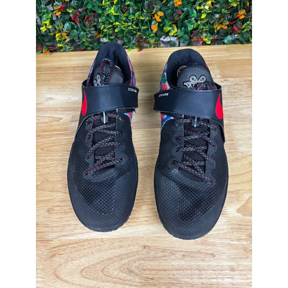 Nike Zoom Live EP Black Multi Color Basketball Shoes 852421-999 Mens‎ 11